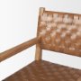 70799 - Shane Brown Wood w/ Woven Brown Leather Dining Armchair