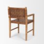 70799 - Shane Brown Wood w/ Woven Brown Leather Dining Armchair