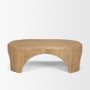 70866 - Shima Oval Light Brown Wood w/ Arched Legs Coffee Table