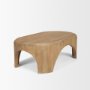 70866 - Shima Oval Light Brown Wood w/ Arched Legs Coffee Table