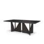70897 - Tarro 84" Rectangular Textured Black Wood w/ Geometrical Base Dining Table 