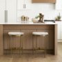 69384 - Millie 26.25H Hair-on-hide Seat W/ Gold Metal Frame Counter Stool