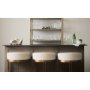 69456 - Hollyfield Cream Fabric Seat W/ Gold Metal Base Bar Stool