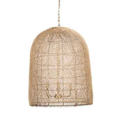 70915 - Thad 4-Light Natural Woven Rattan Foyer Chandelier