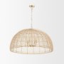 70916 - Thad 4-Light Natural Woven Rattan Dome Chandelier