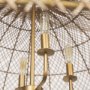 70916 - Thad 4-Light Natural Woven Rattan Dome Chandelier