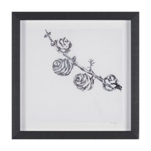 Evergreen Branches III by Mercana Studio a Hand Embellished Framed Art Print Matted under Glass