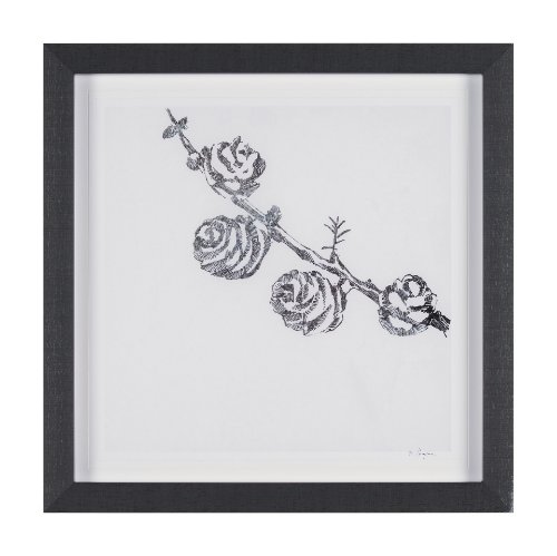 15546 - Evergreen Branches III by Mercana Studio a Hand Embellished Framed Art Print Matted under Glass