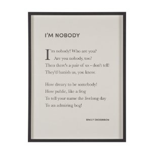 I'm Nobody by Mercana Studio a Hand Embellished Framed Art Print Matted under Glass