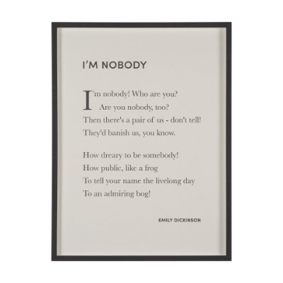 15549 - I'm Nobody by Mercana Studio a Hand Embellished Framed Art Print Matted under Glass