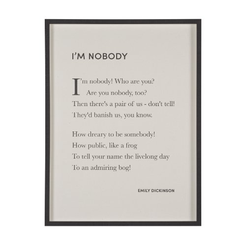 15549 - I'm Nobody by Mercana Studio a Hand Embellished Framed Art Print Matted under Glass