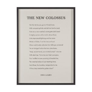 The New Colossus by Mercana Studio a Hand Embellished Framed Art Print Matted under Glass