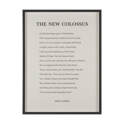15550 - The New Colossus by Mercana Studio a Hand Embellished Framed Art Print Matted under Glass