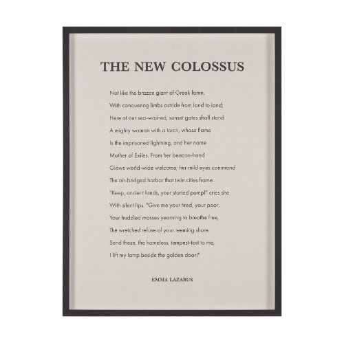 15550 - The New Colossus by Mercana Studio a Hand Embellished Framed Art Print Matted under Glass