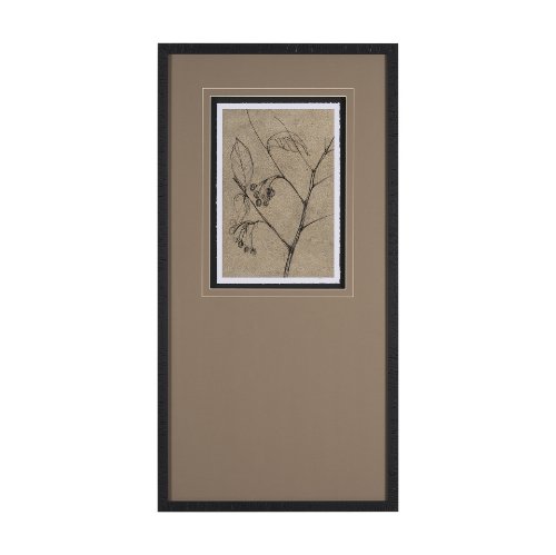 15563 - Black Chokecherry 2 by Mercana Studio a Hand Embellished Framed Art Print Matted under Glass