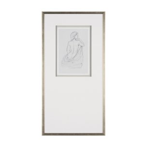 Sitting Model I by Mercana Studio a Hand Embellished Framed Art Print Matted under Glass