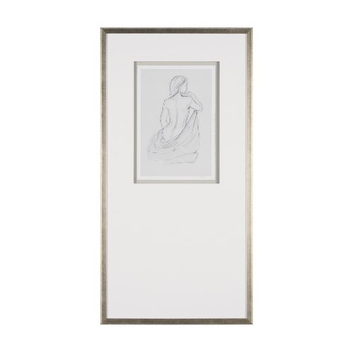 15565 - Sitting Model I by Mercana Studio a Hand Embellished Framed Art Print Matted under Glass