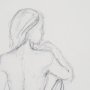 15565 - Sitting Model I by Mercana Studio a Hand Embellished Framed Art Print Matted under Glass