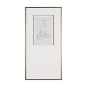 Sitting Model II by Mercana Studio a Hand Embellished Framed Art Print Matted under Glass