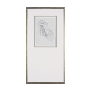 Sitting Model III by Mercana Studio a Hand Embellished Framed Art Print Matted under Glass
