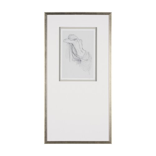 15567 - Sitting Model III by Mercana Studio a Hand Embellished Framed Art Print Matted under Glass