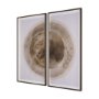 15568 - Soft Eclipse (Set of 2) by Mercana Studio a Hand Embellished Framed Art Print Matted under Glass