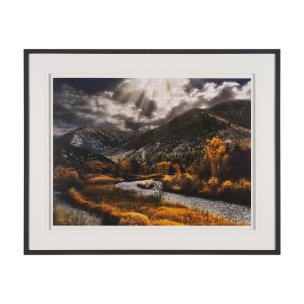 Summit Trail by Bobbie Goodrich a Hand Embellished Framed Photo Art Print Matted under Glass
