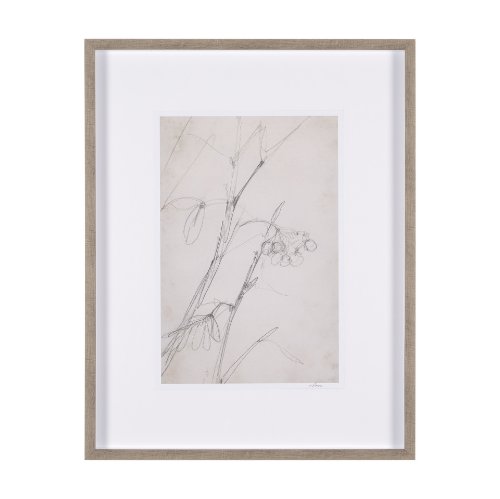 15559 - Chokecherry 1 by Mercana Studio a Hand Embellished Framed Art Print Matted under Glass
