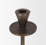 70649 - Petria Antiqued Gold Textured Metal Taper Candle Holders