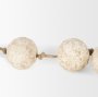 71033 - Varamala Beige Paper Mache Sphere Garland
