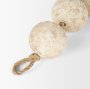 71033 - Varamala Beige Paper Mache Sphere Garland