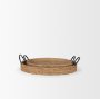 71046 - Wheaton Light Brown Wood w/ Natural Jute Serving Trays