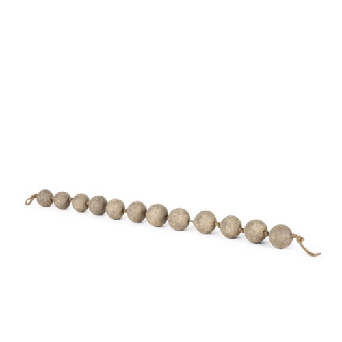71060 - Varamala Dark Beige Paper Mache Sphere Garland