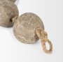 71060 - Varamala Dark Beige Paper Mache Sphere Garland