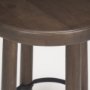 71037 - Weldon Dark Brown Wood w/ Matte Black Metal Counter Stool