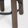 71037 - Weldon Dark Brown Wood w/ Matte Black Metal Counter Stool