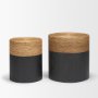 71048 - Wenopa Matte Black Wood w/ Natural Jute Accent Tables