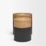 71048 - Wenopa Matte Black Wood w/ Natural Jute Accent Tables