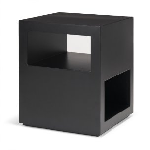 Vondra Matte Black Metal w/ Open Shelves Side table