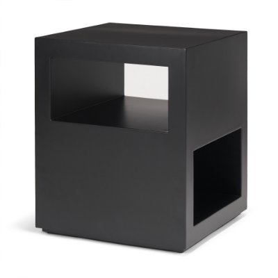71053 - Vondra Matte Black Metal w/ Open Shelves Side table