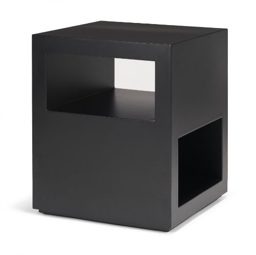 71053 - Vondra Matte Black Metal w/ Open Shelves Side table