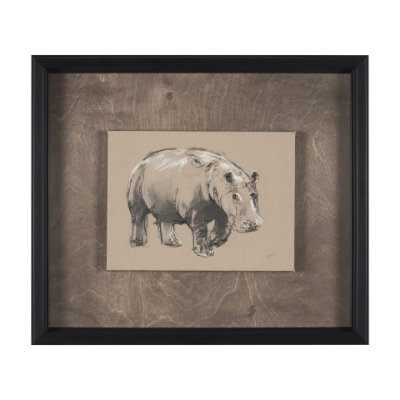 15576 - African Animal Study I by Mercana Studio a Hand Embellished Framed Art Print