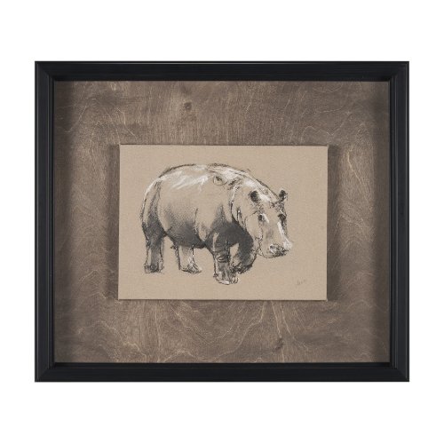 15576 - African Animal Study I by Mercana Studio a Hand Embellished Framed Art Print
