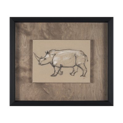 15579 - African Animal Study IV by Mercana Studio a Hand Embellished Framed Art Print