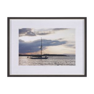 Daybreak Sail by Ben Wood a Hand Embellished Framed Photo Art Print Matted under Glass
