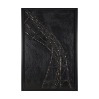 15596 - Descent I by Studio M a handmade Original Framed 3D Textured Artwork under Glass
