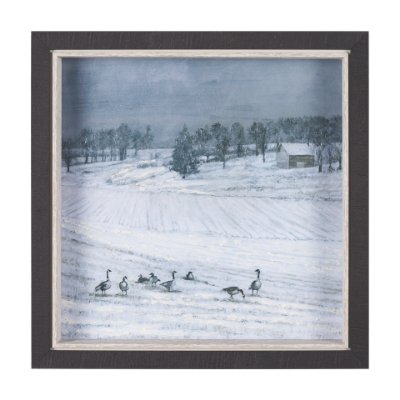 15601 - Winter On The Farm IV by Mercana Studio a Hand Embellished Framed Art Print