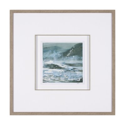 15608 - Stormy Coast II by Mercana Studio a Hand Embellished Framed Art Print Matted under Glass