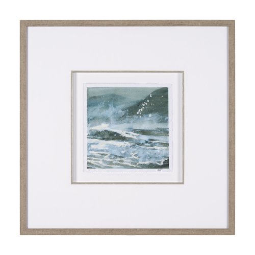 15608 - Stormy Coast II by Mercana Studio a Hand Embellished Framed Art Print Matted under Glass