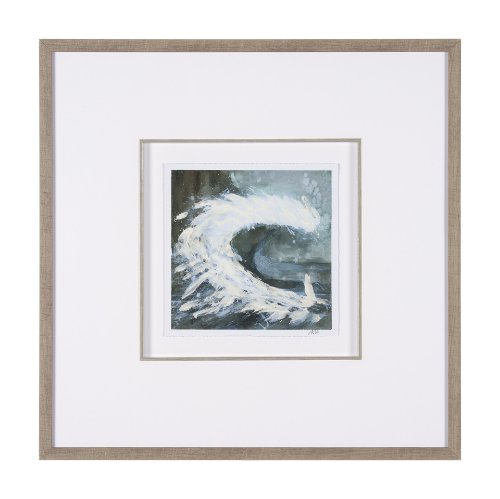 15610 - Stormy Coast IV by Mercana Studio a Hand Embellished Framed Art Print Matted under Glass